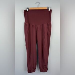Old Navy Maroon Maternity Joggers